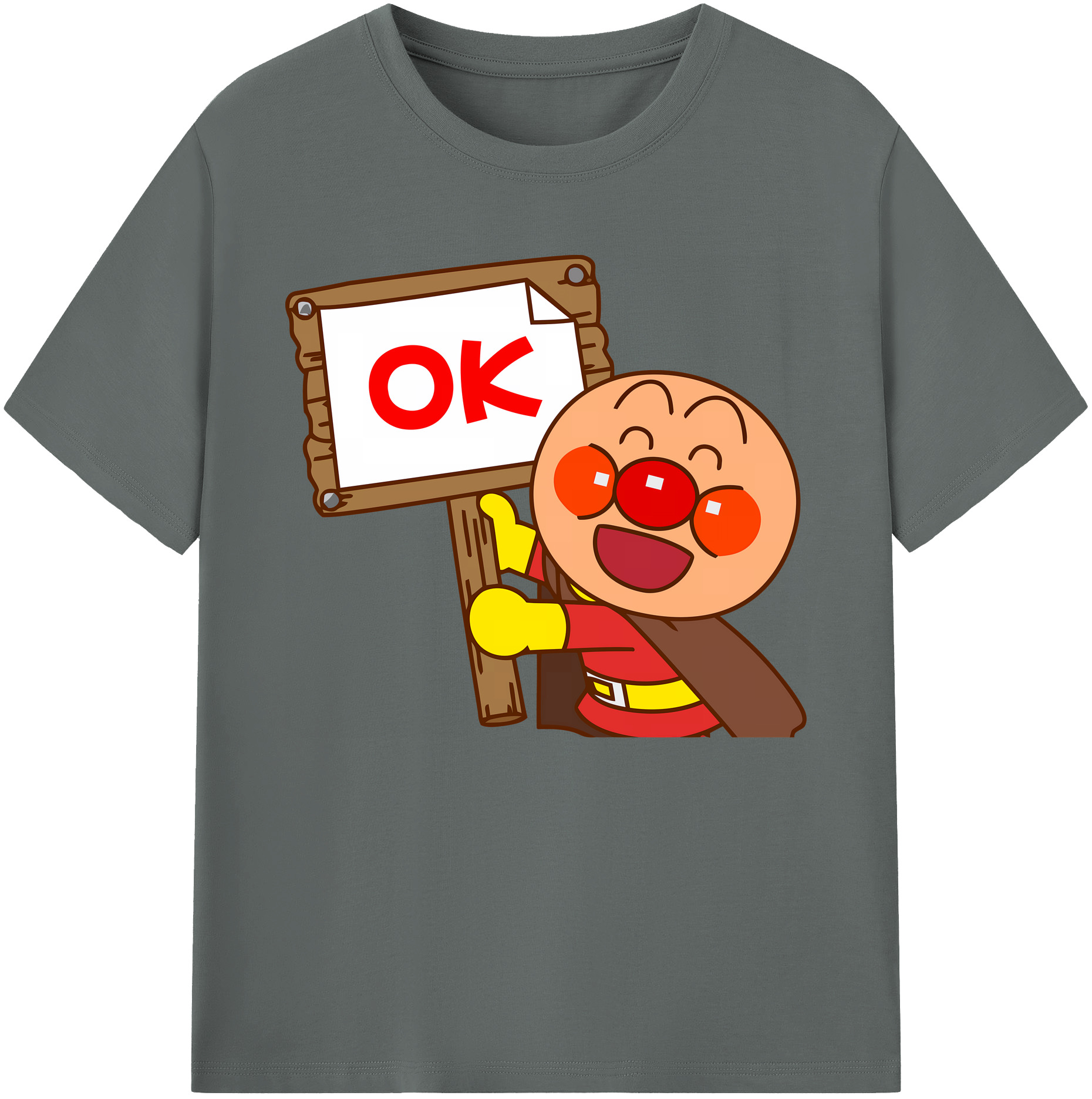 （画像用） アンパンマン Anpanman 綿100％ メンズ半袖Tシャツ｜肌触りやわらか＆通気性